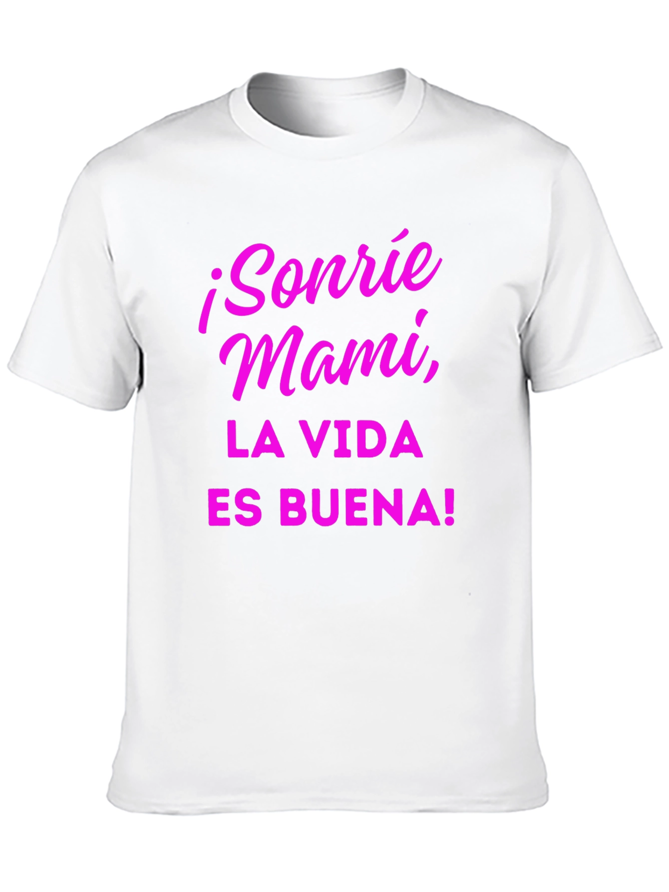 Sonrie Mami T-Shirt La Vida Es Buena! - Black