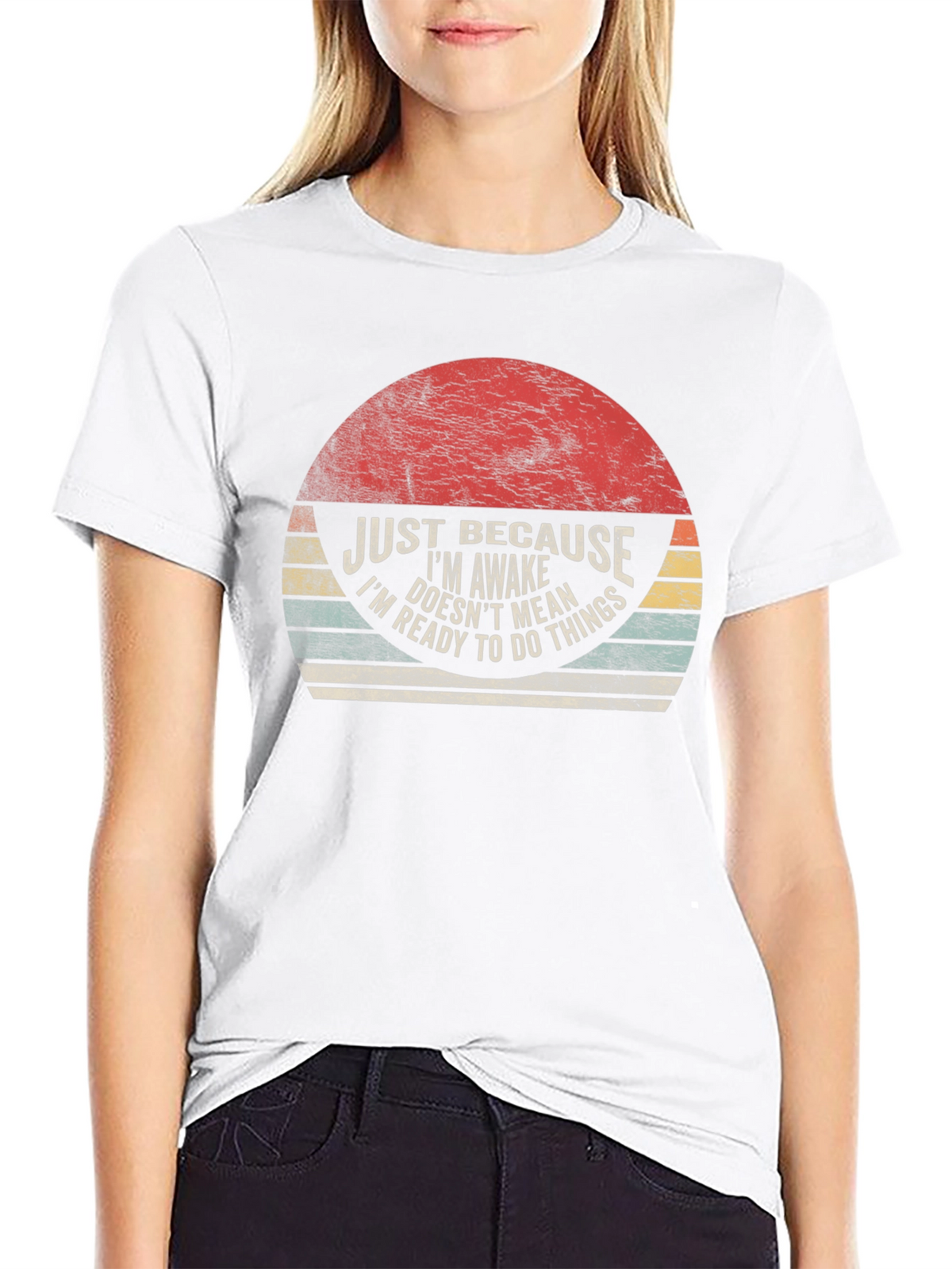Just Because Im Awake T-Shirt - Funny Novelty Tee