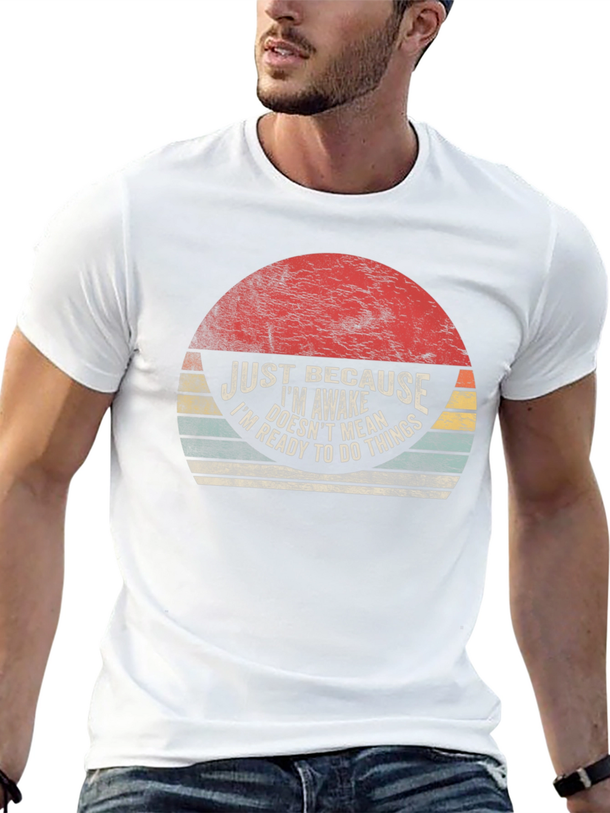 Just Because Im Awake T-Shirt - Funny Novelty Tee