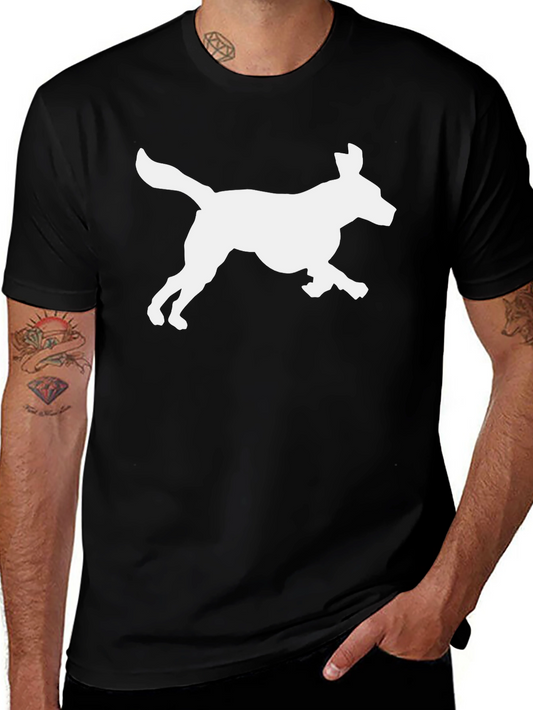 Dog Silhouette Graphic T-Shirt