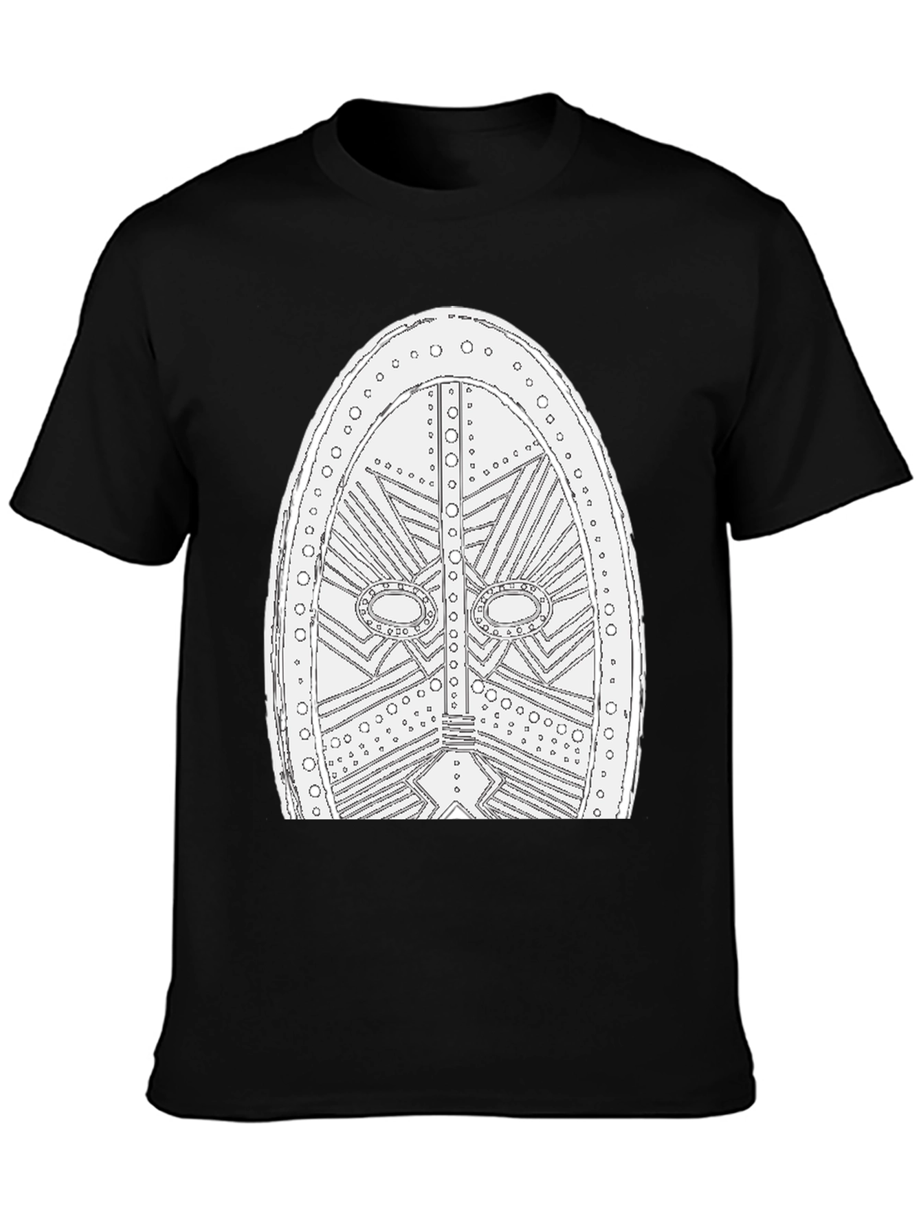 Viking Shield Graphic Tee - Black Cotton T-Shirt