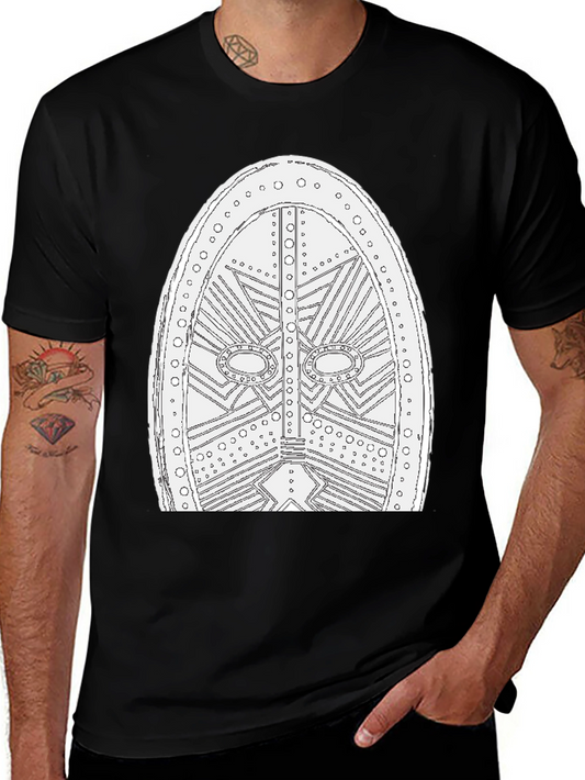 Viking Shield Graphic Tee - Black Cotton T-Shirt