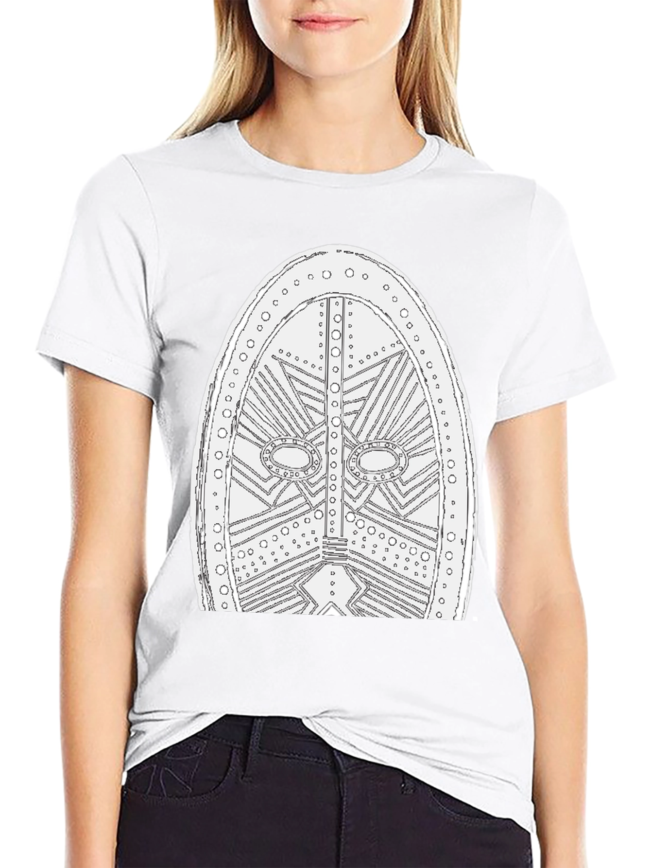 Viking Shield Graphic Tee - Black Cotton T-Shirt