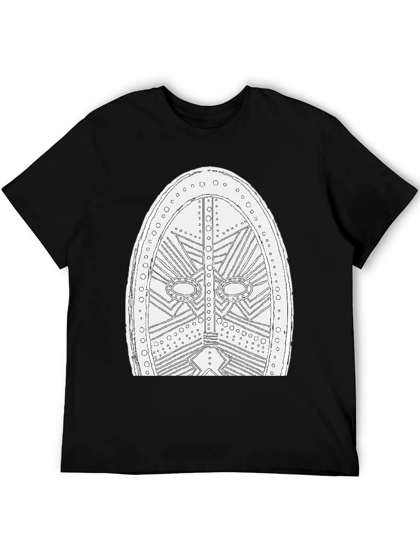 Viking Shield Graphic Tee - Black Cotton T-Shirt