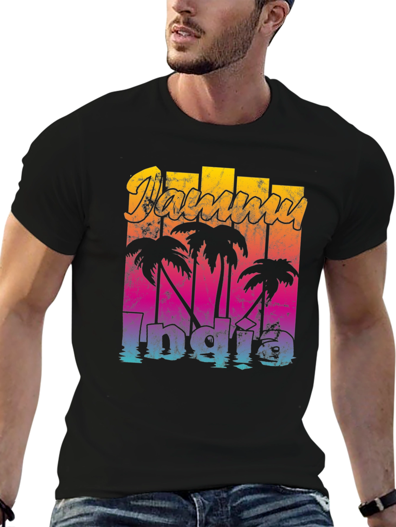 Miami Retro Palm Tree T-Shirt