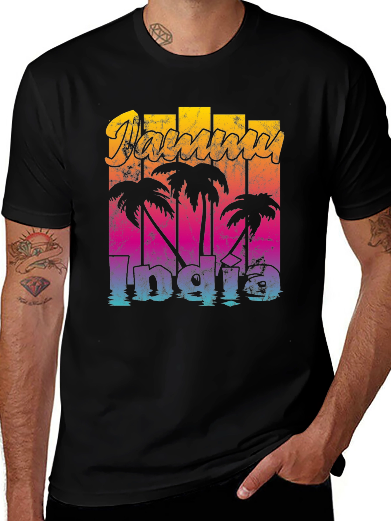 Miami Retro Palm Tree T-Shirt