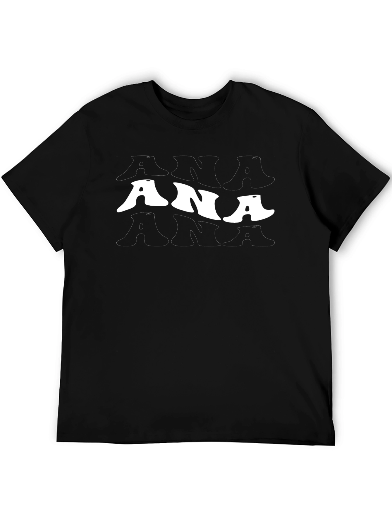 Stylish Black T-Shirt with ANA Graphic