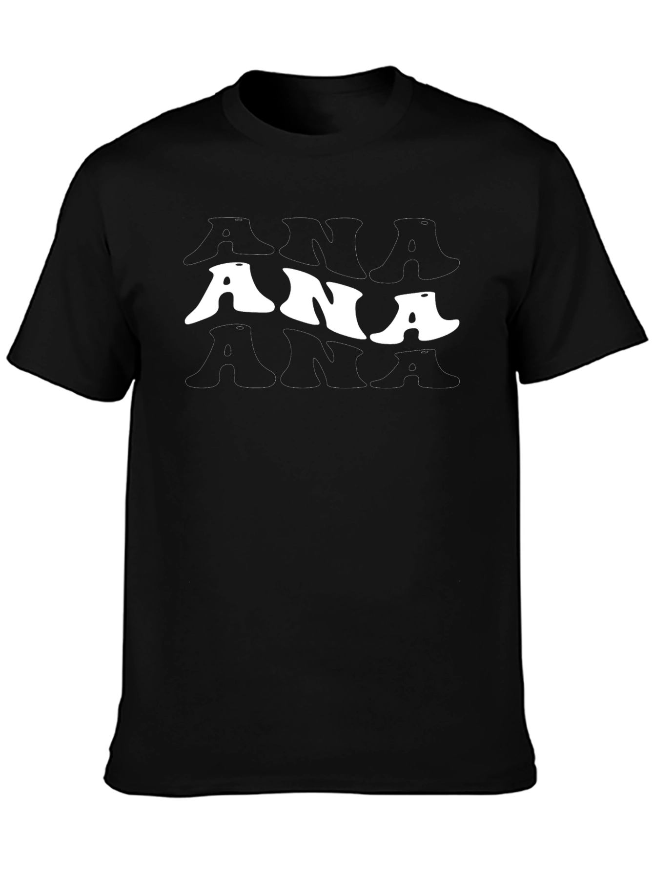 Stylish Black T-Shirt with ANA Graphic