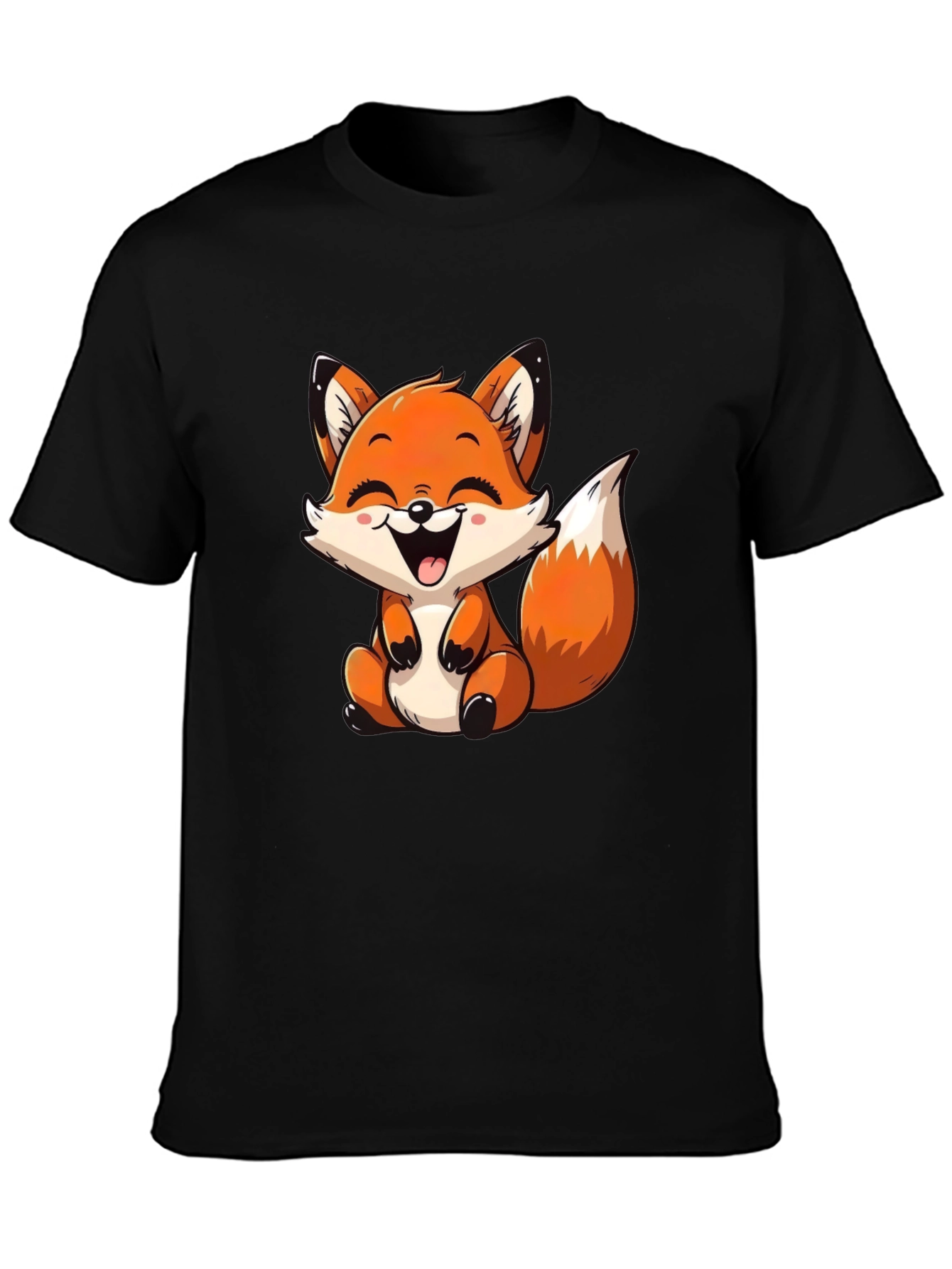 Cute Fox Graphic Tee - Unisex Cartoon Animal T-Shirt