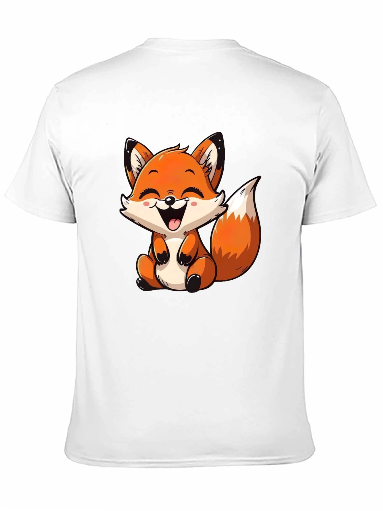 Cute Fox Graphic Tee - Unisex Cartoon Animal T-Shirt