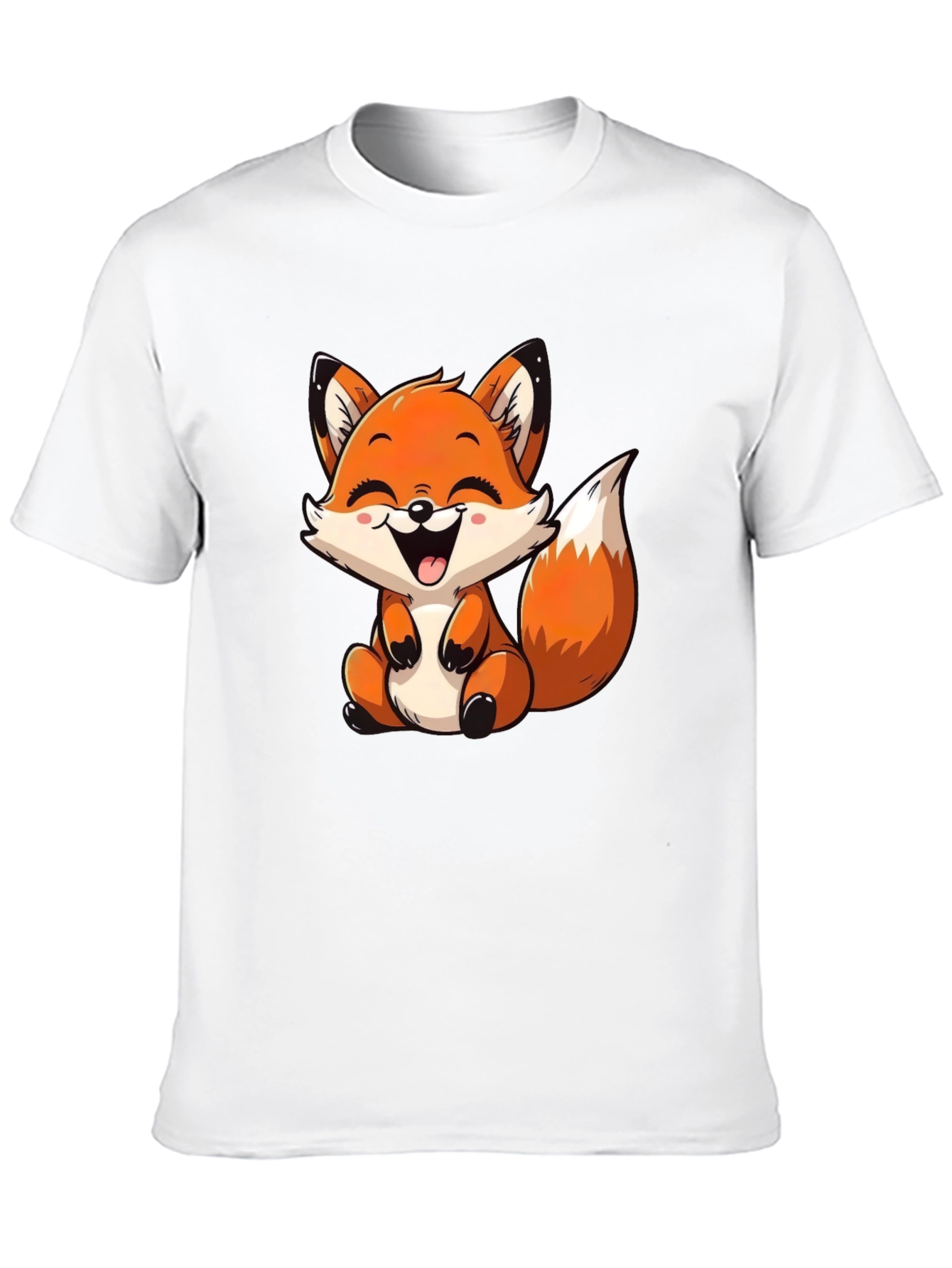 Cute Fox Graphic Tee - Unisex Cartoon Animal T-Shirt