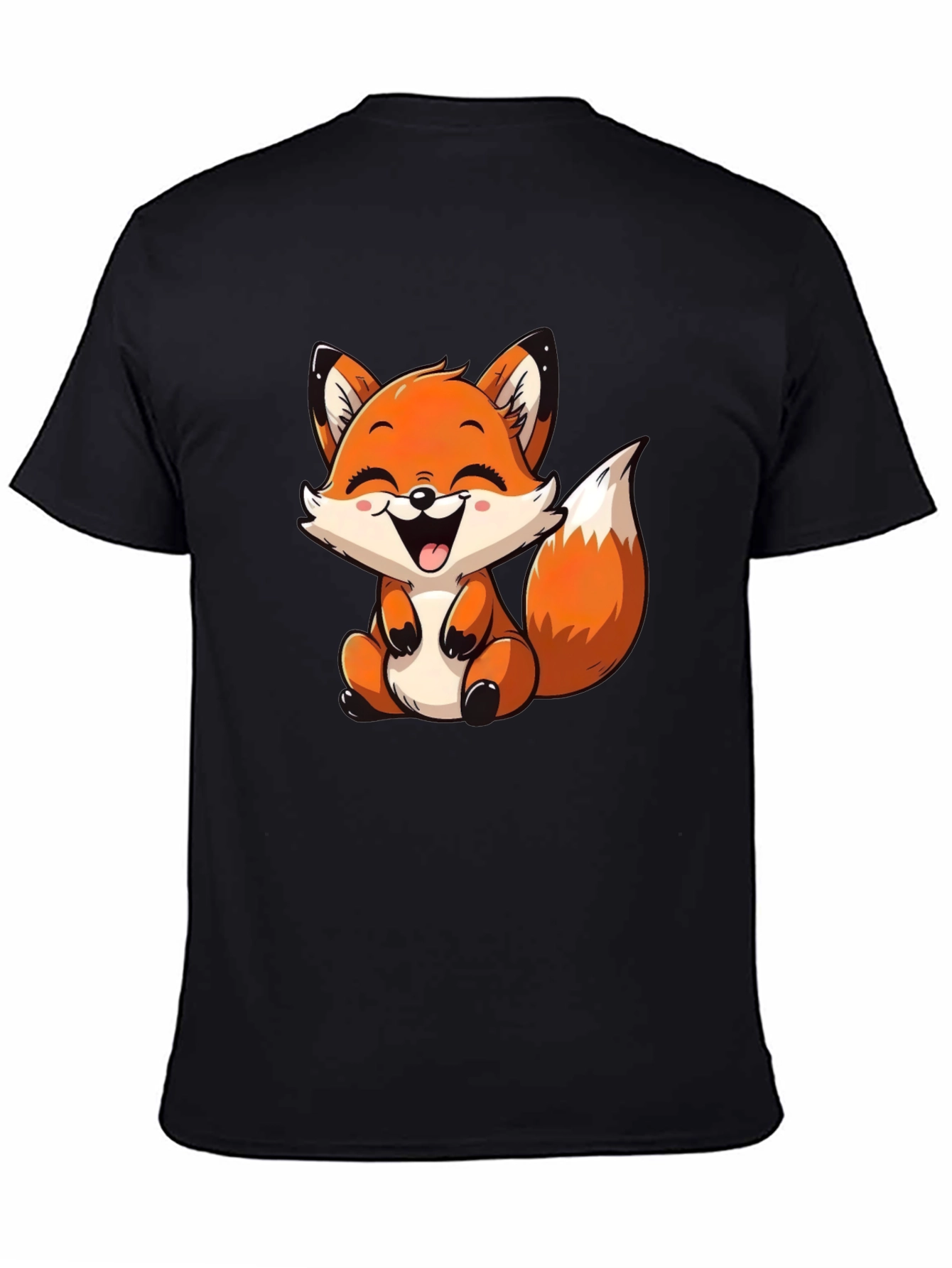 Cute Fox Graphic Tee - Unisex Cartoon Animal T-Shirt