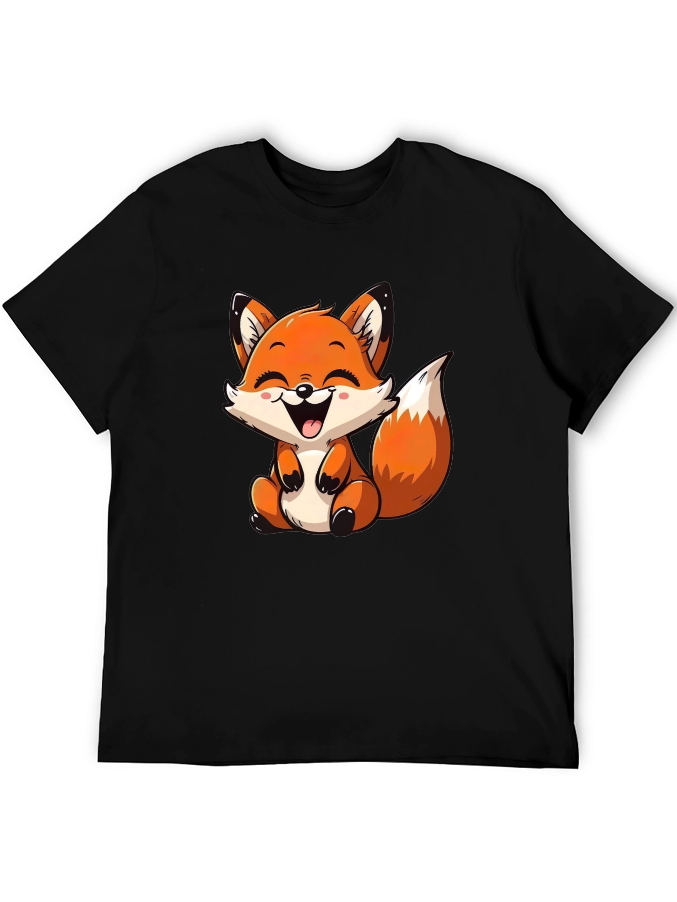 Cute Fox Graphic Tee - Unisex Cartoon Animal T-Shirt