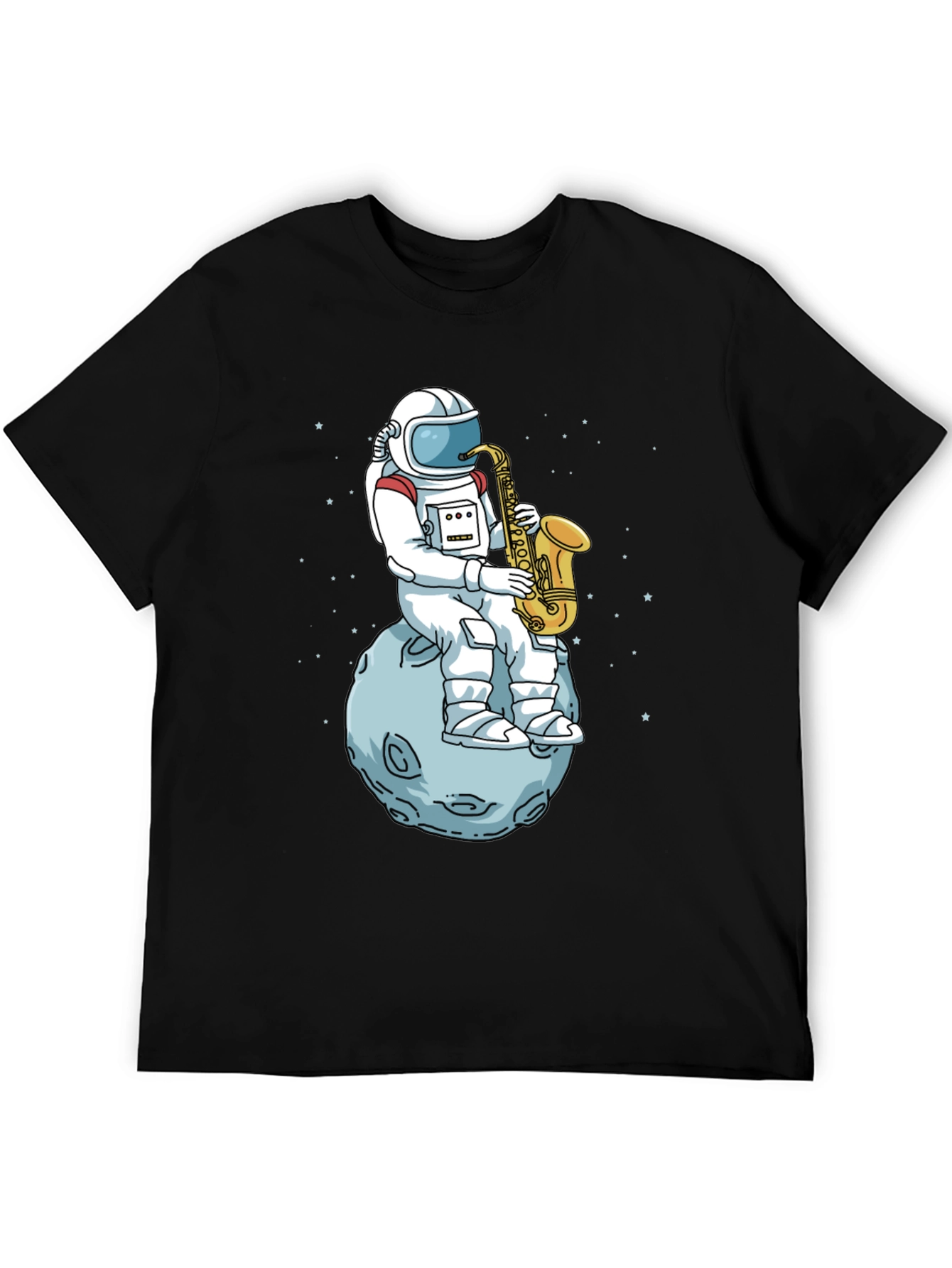 Astronaut Saxophone T-Shirt - Space Musician Tee