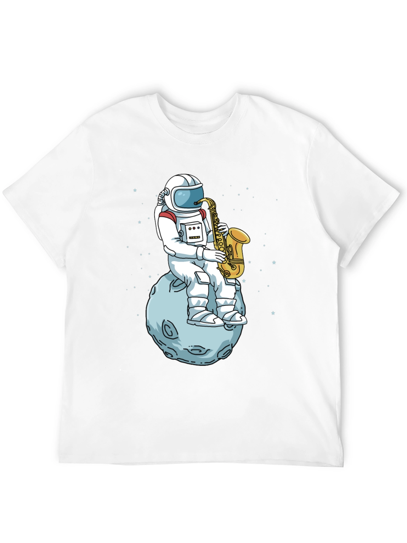 Astronaut Saxophone T-Shirt - Space Musician Tee