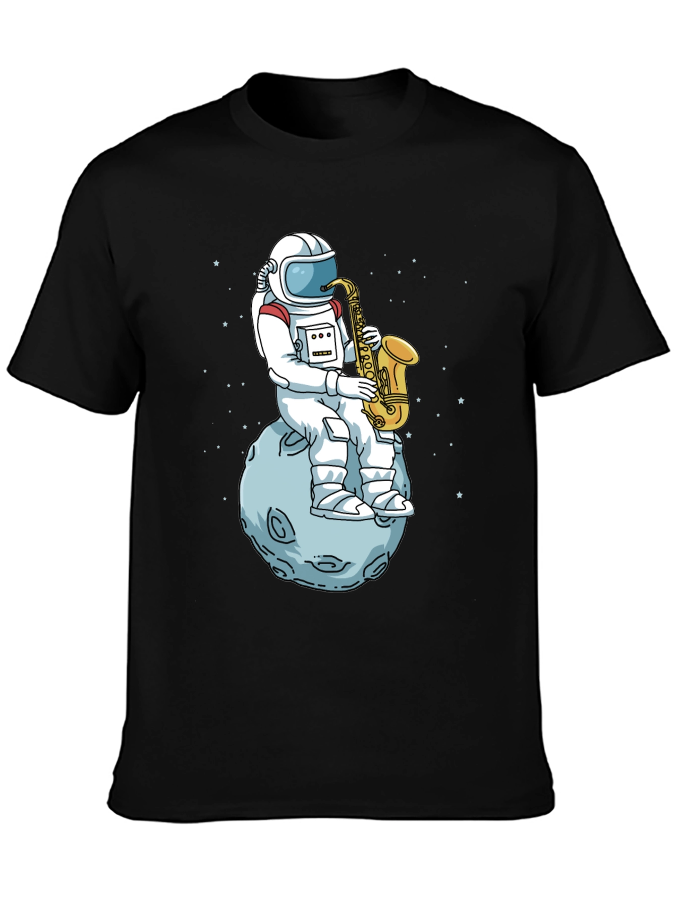 Astronaut Saxophone T-Shirt - Space Musician Tee