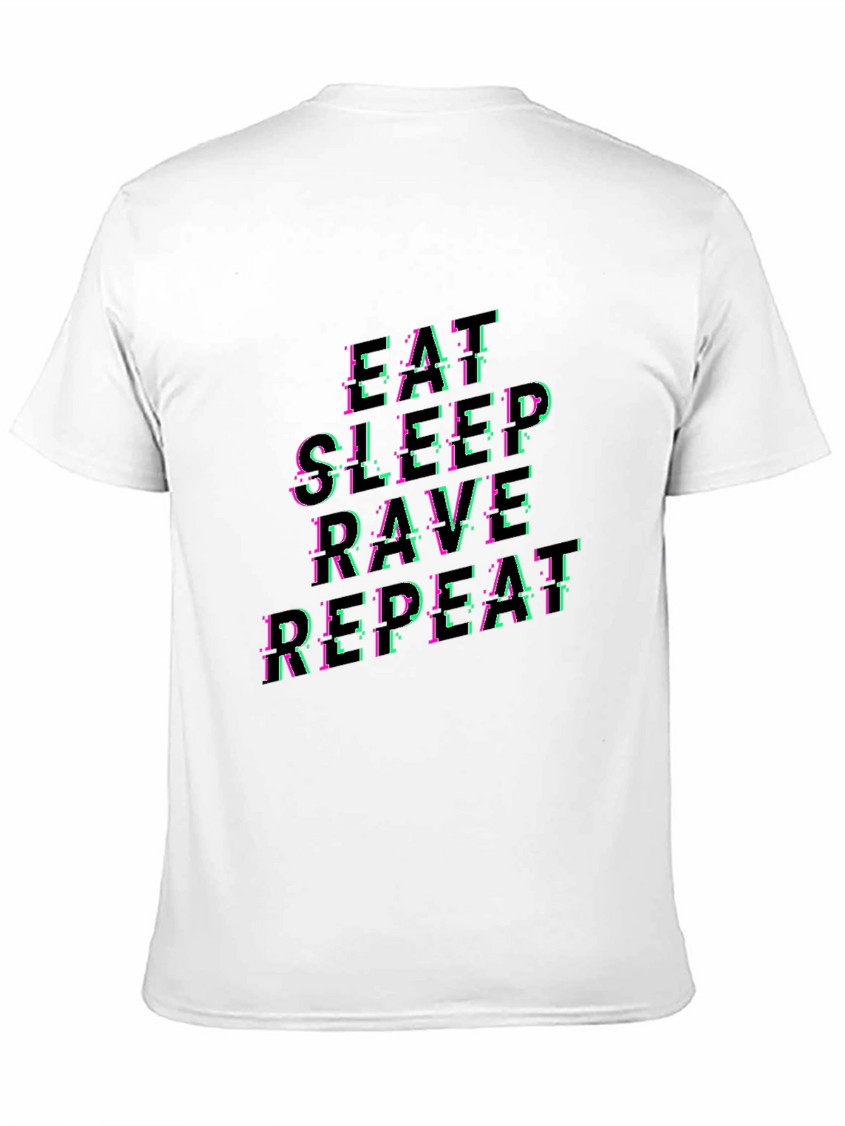 Eat Sleep Rave Repeat Graphic Tee - Black