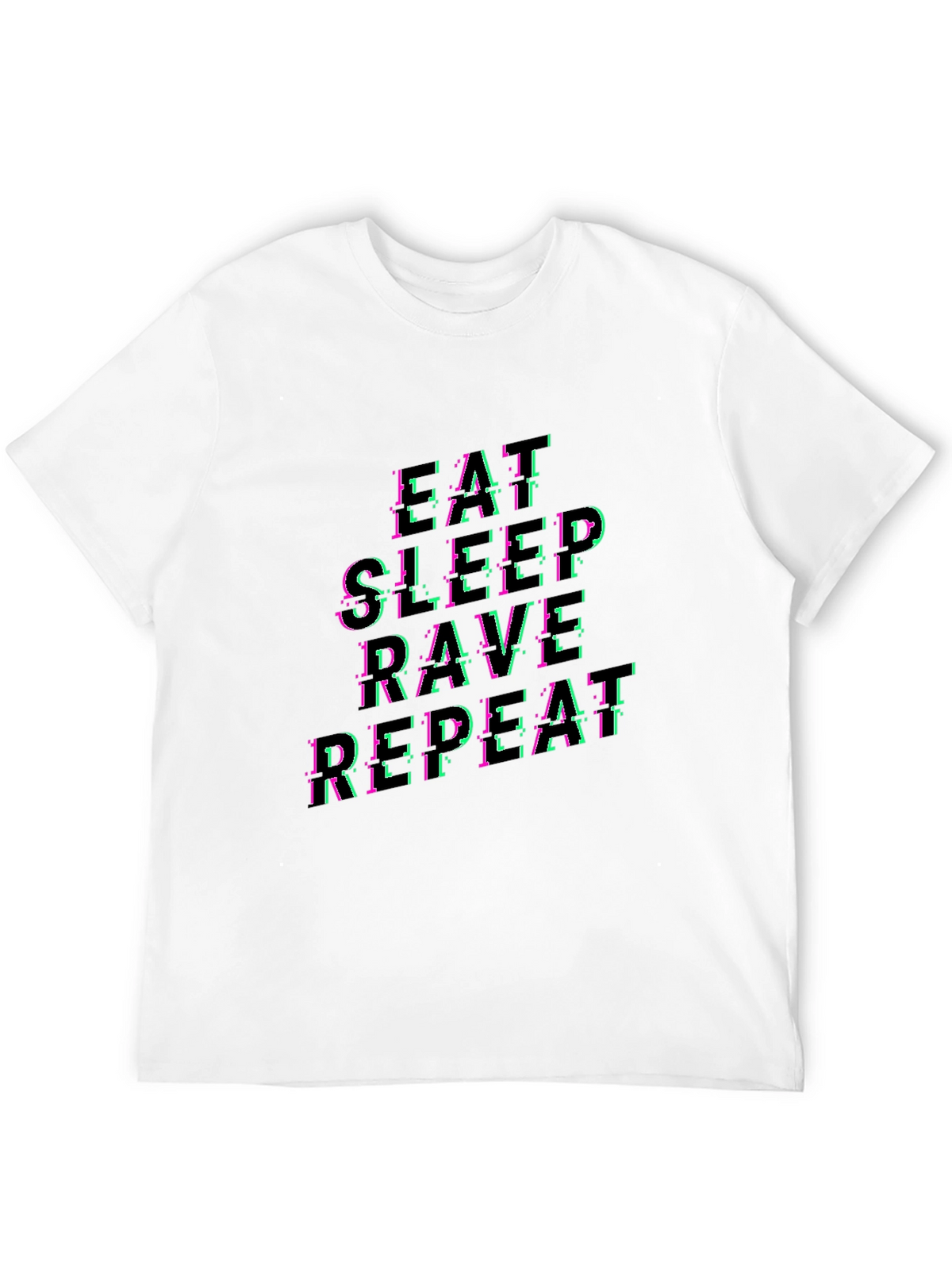 Eat Sleep Rave Repeat Graphic Tee - Black