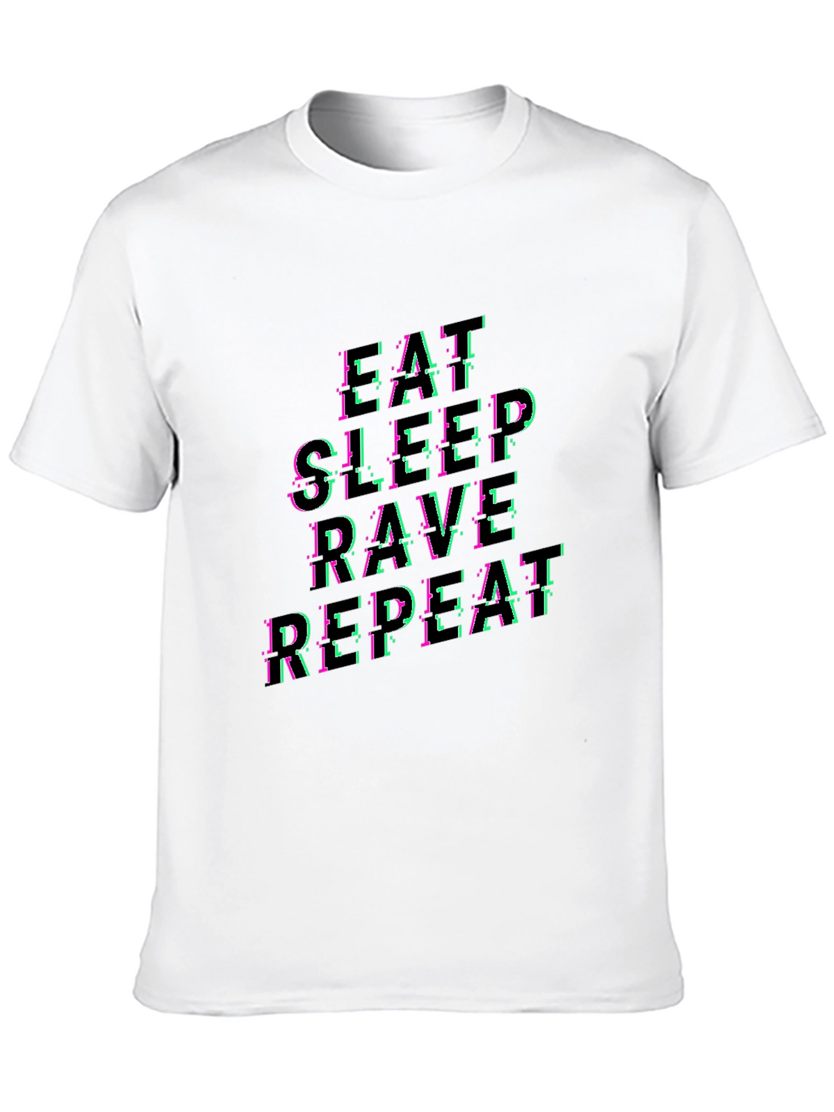 Eat Sleep Rave Repeat Graphic Tee - Black