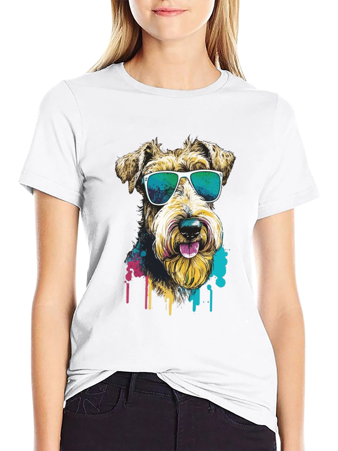 Cool Dog Graphic Tee - Black Cotton Shirt
