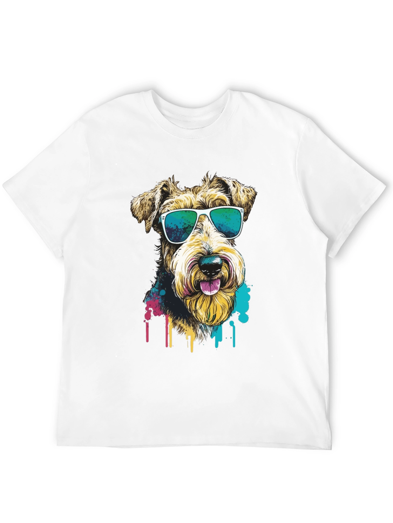 Cool Dog Graphic Tee - Black Cotton Shirt