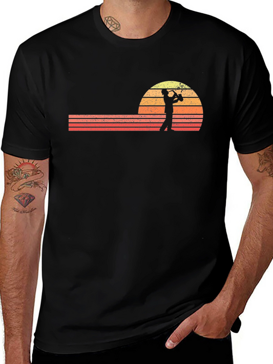 Saxophone Sunset Graphic Tee - Retro Style