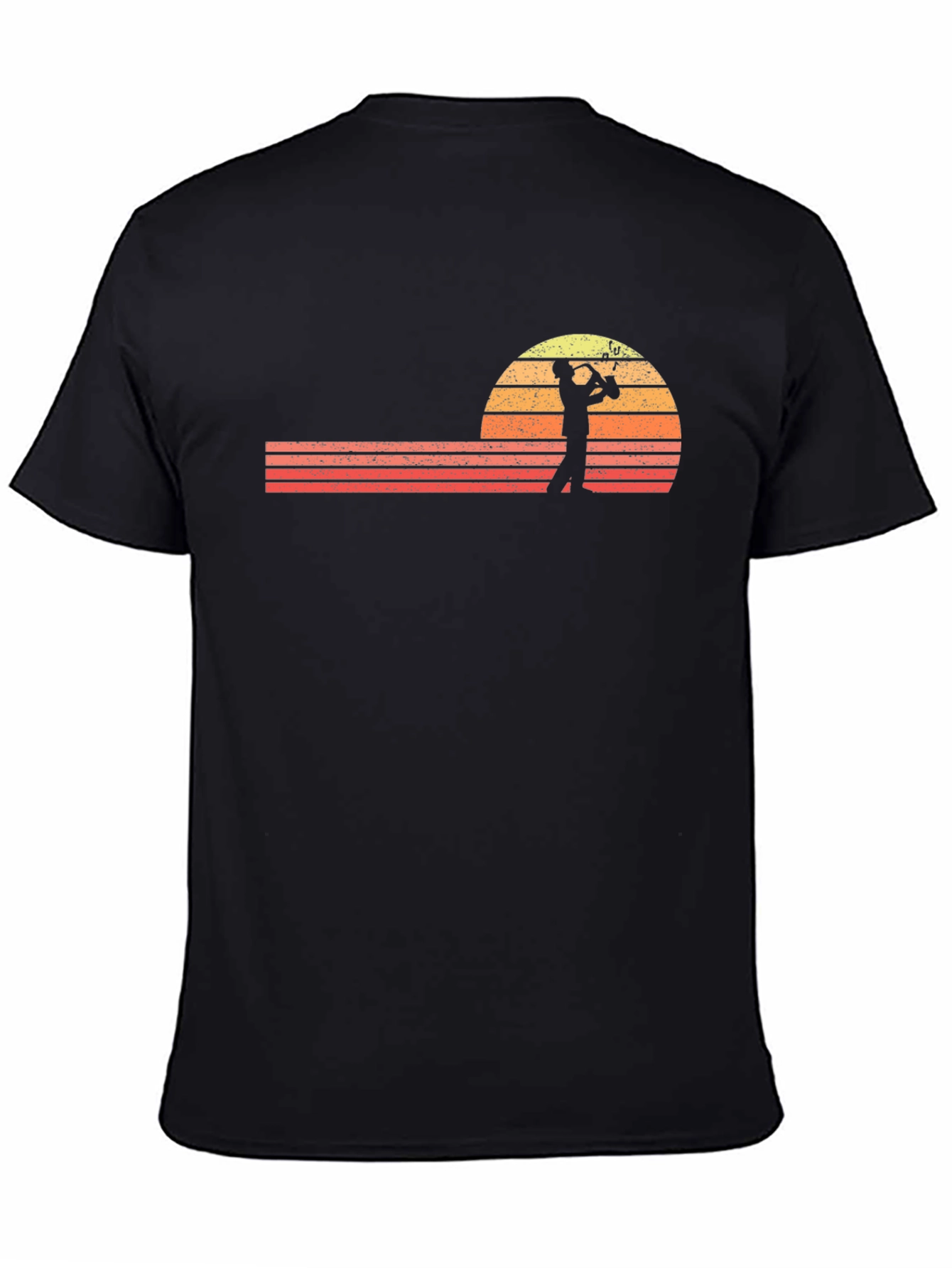 Saxophone Sunset Graphic Tee - Retro Style