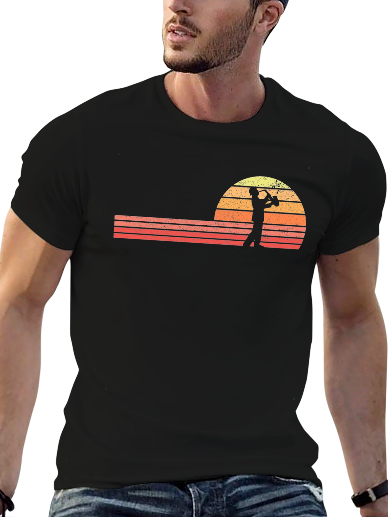 Saxophone Sunset Graphic Tee - Retro Style