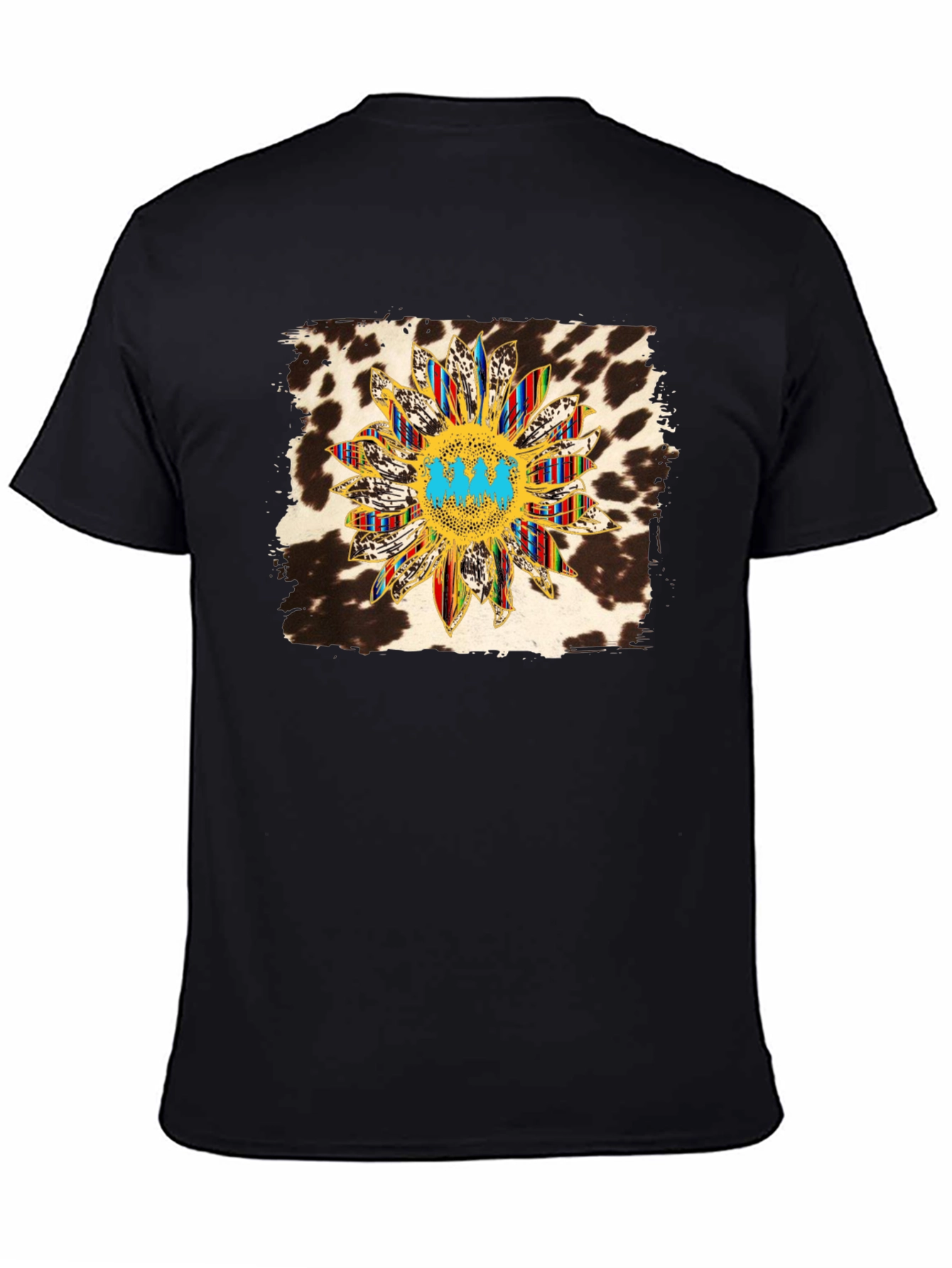 Sunflower Cow Print Graphic Tee