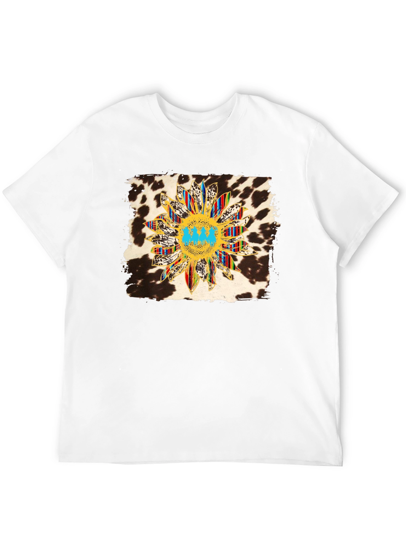 Sunflower Cow Print Graphic Tee