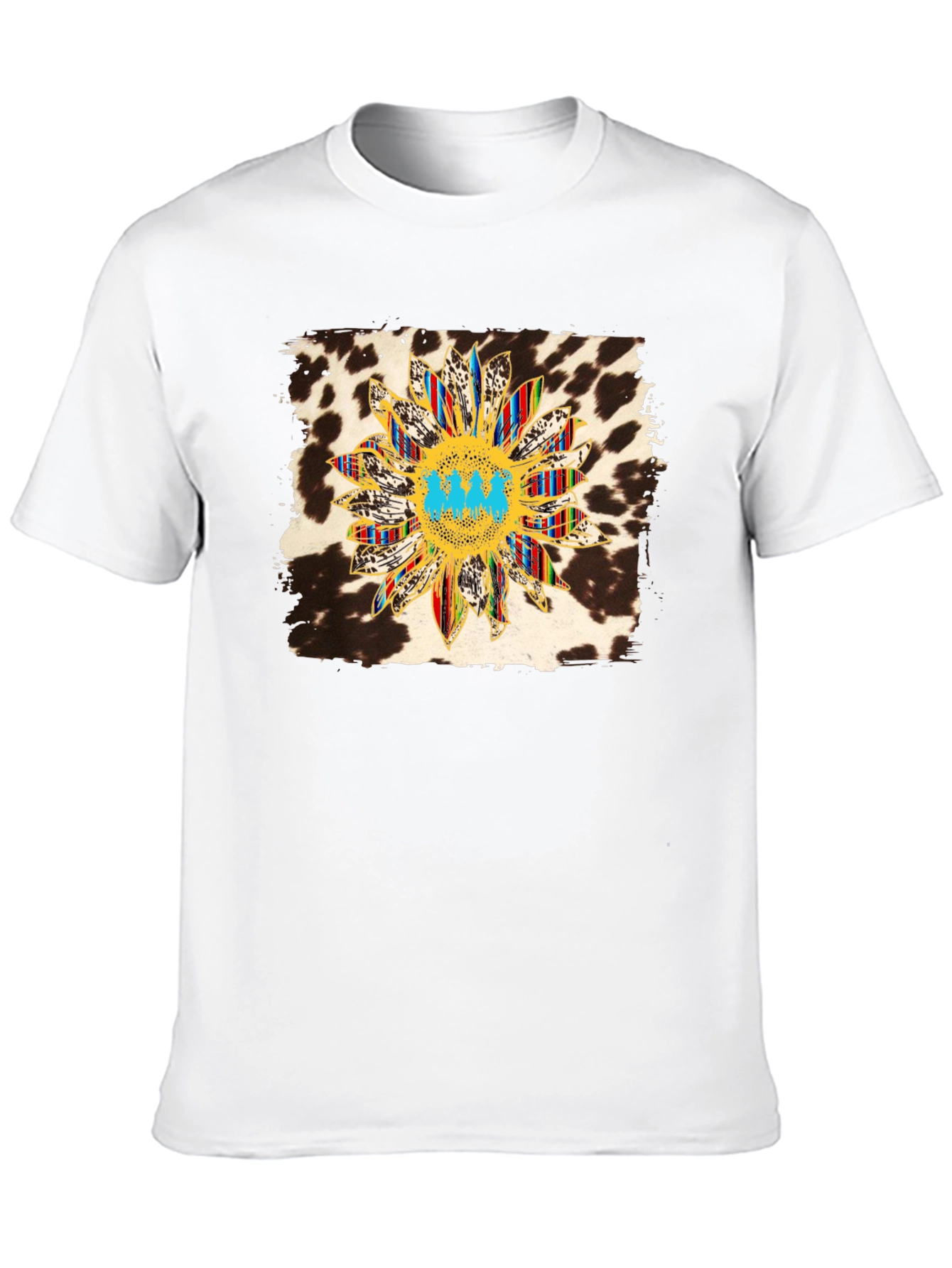 Sunflower Cow Print Graphic Tee