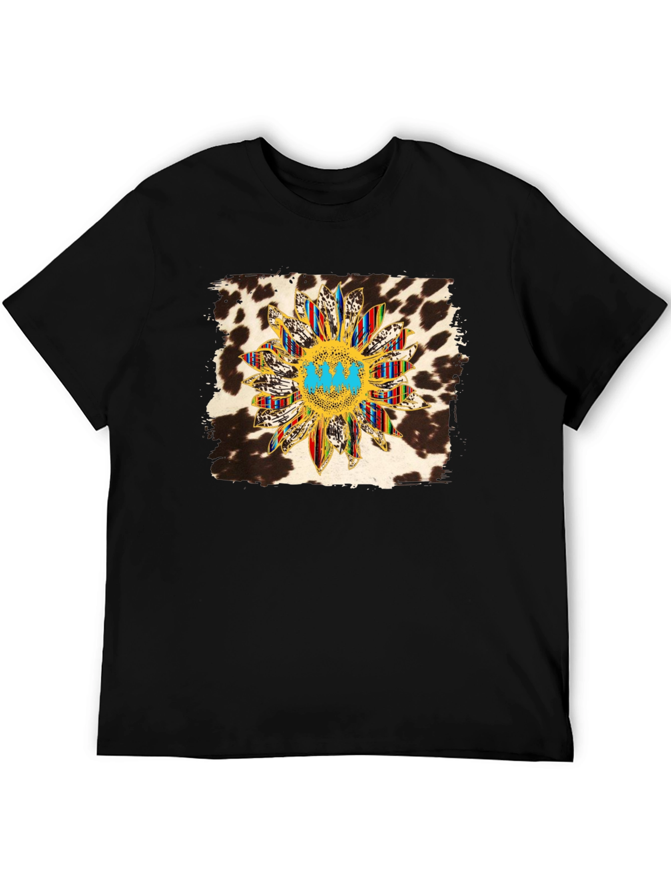 Sunflower Cow Print Graphic Tee