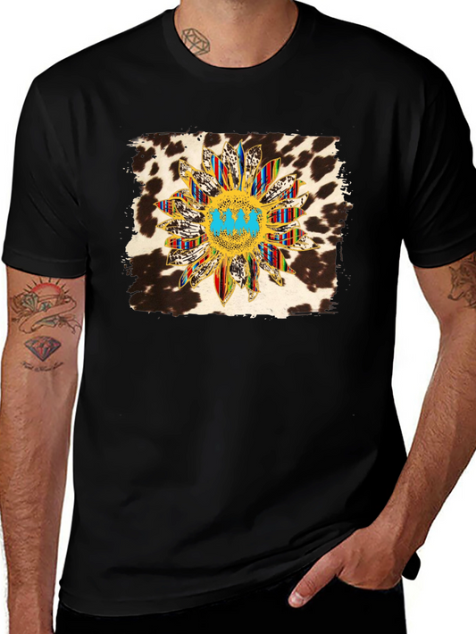Sunflower Cow Print Graphic Tee