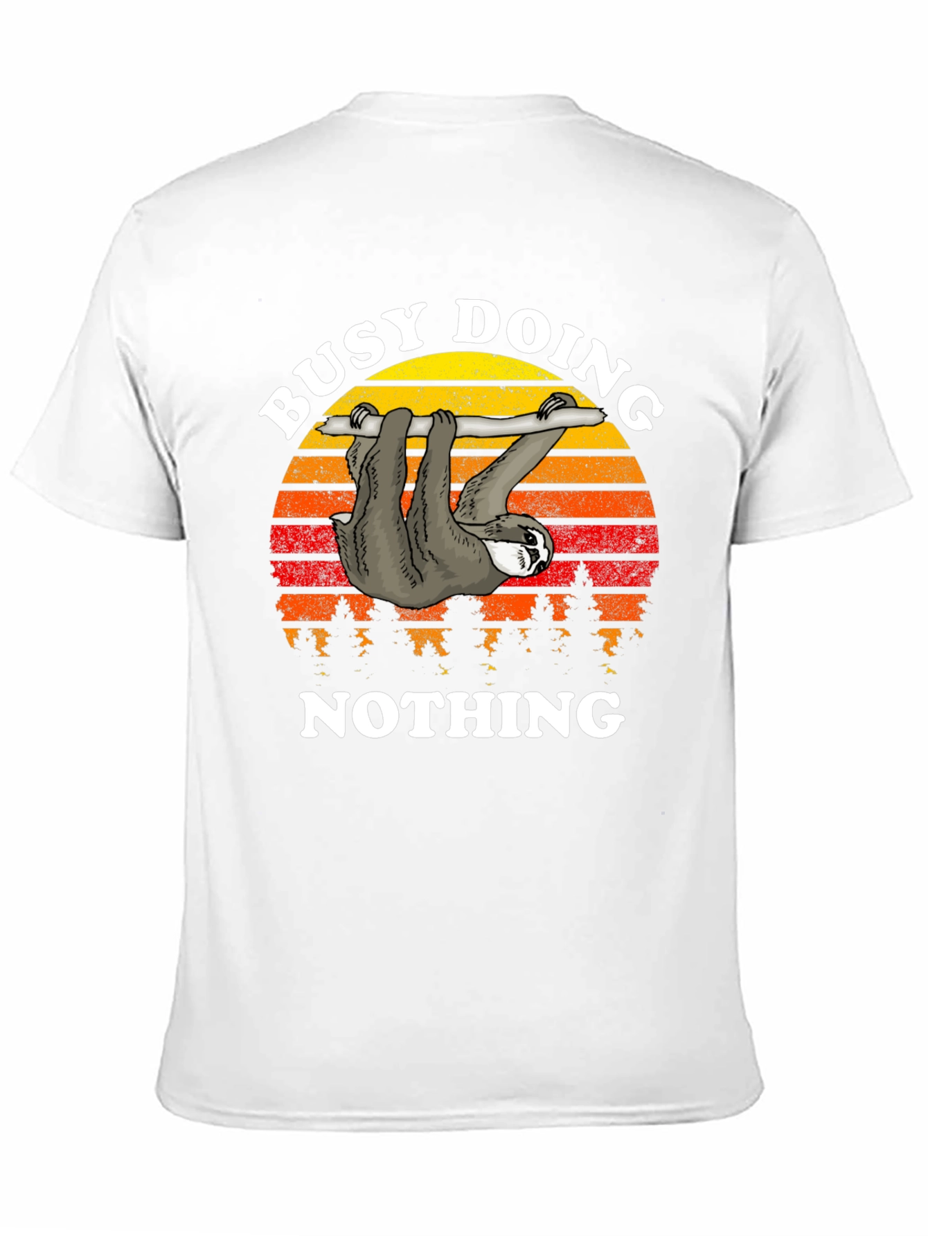 Busy Doing Nothing Sloth Graphic T-Shirt