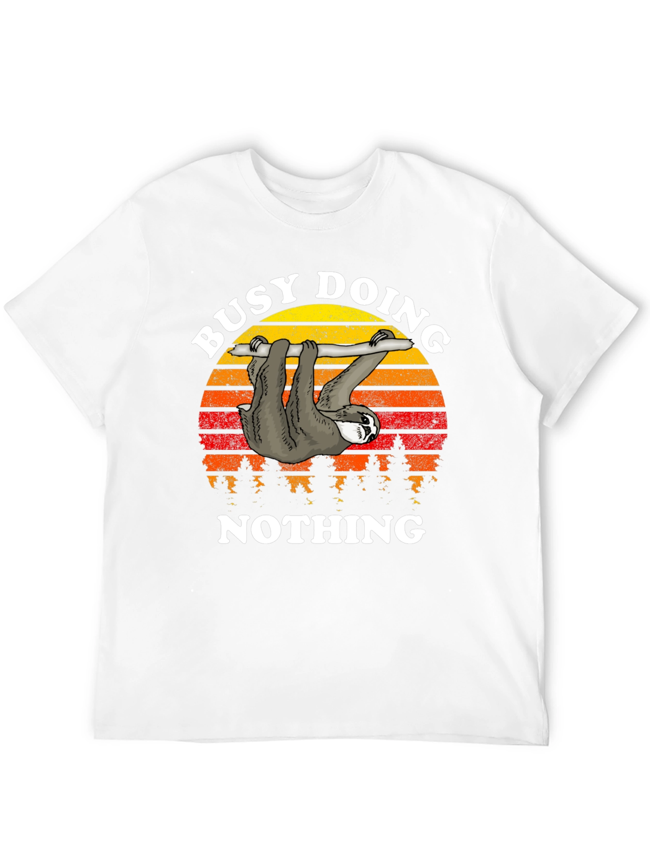 Busy Doing Nothing Sloth Graphic T-Shirt