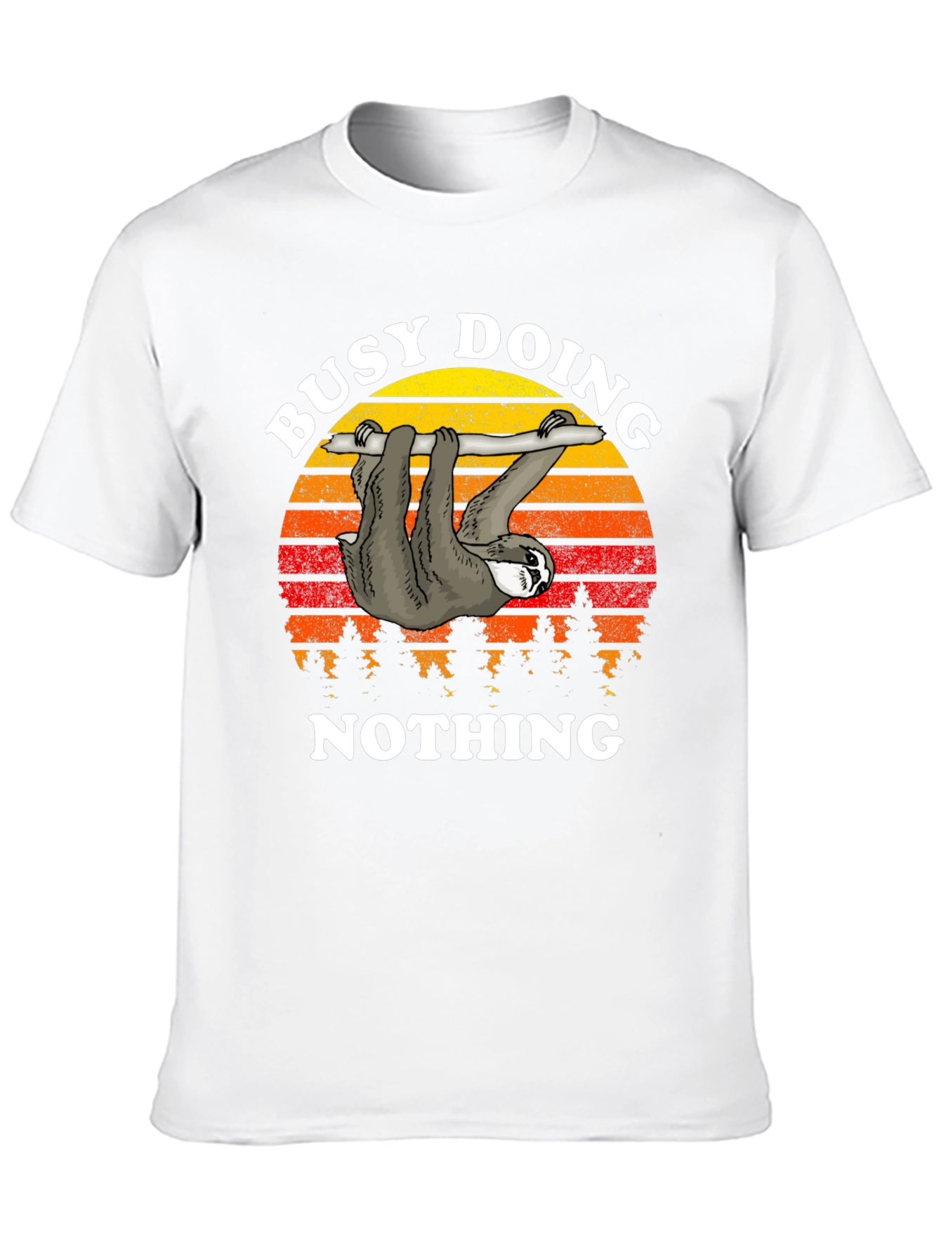 Busy Doing Nothing Sloth Graphic T-Shirt