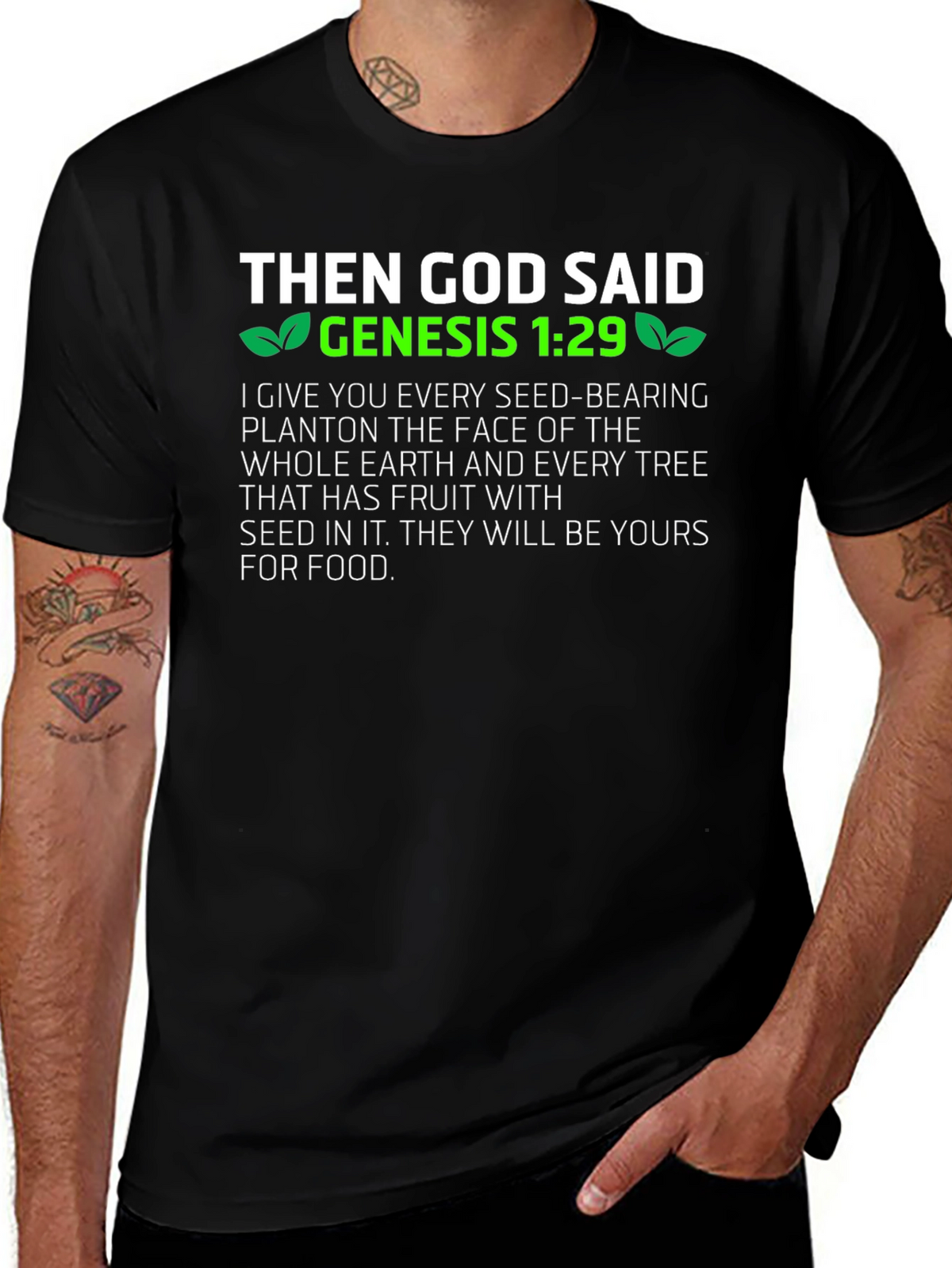 Genesis 1:29 Vegan T-Shirt - God Said!