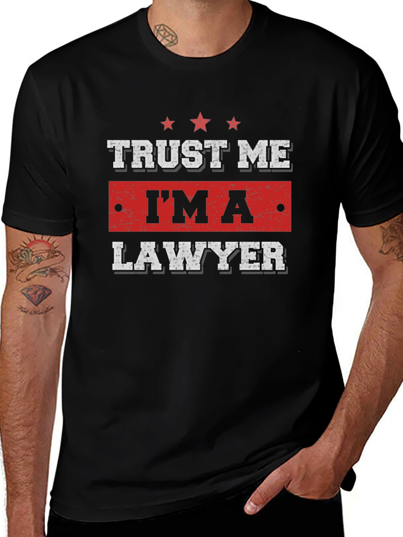 Trust Me Im A Lawyer Black T-Shirt