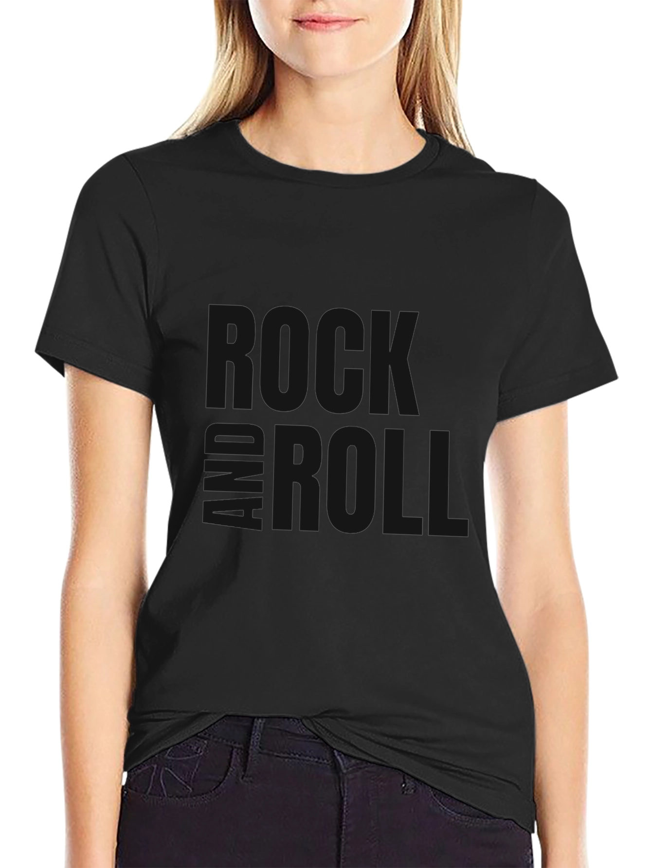 Classic Black Crew Neck T-Shirt - Casual Style