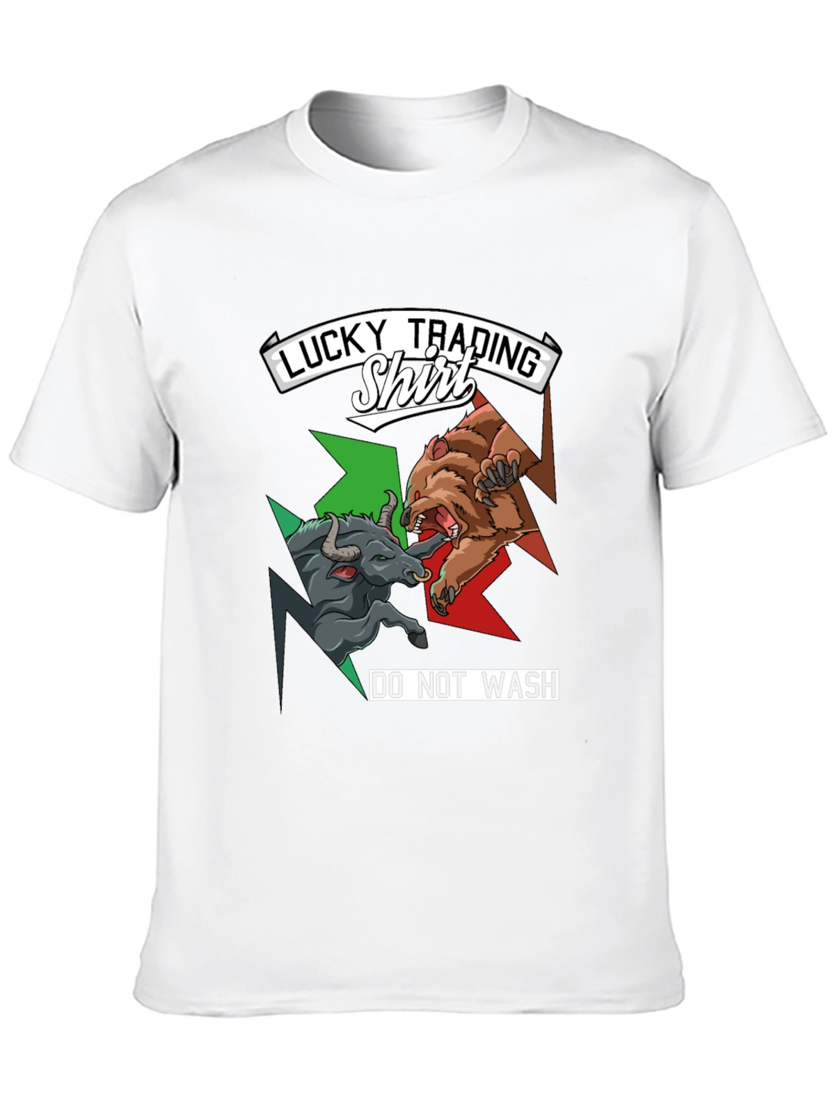 Lucky Trading Shirt - Bull vs Bear Black Tee