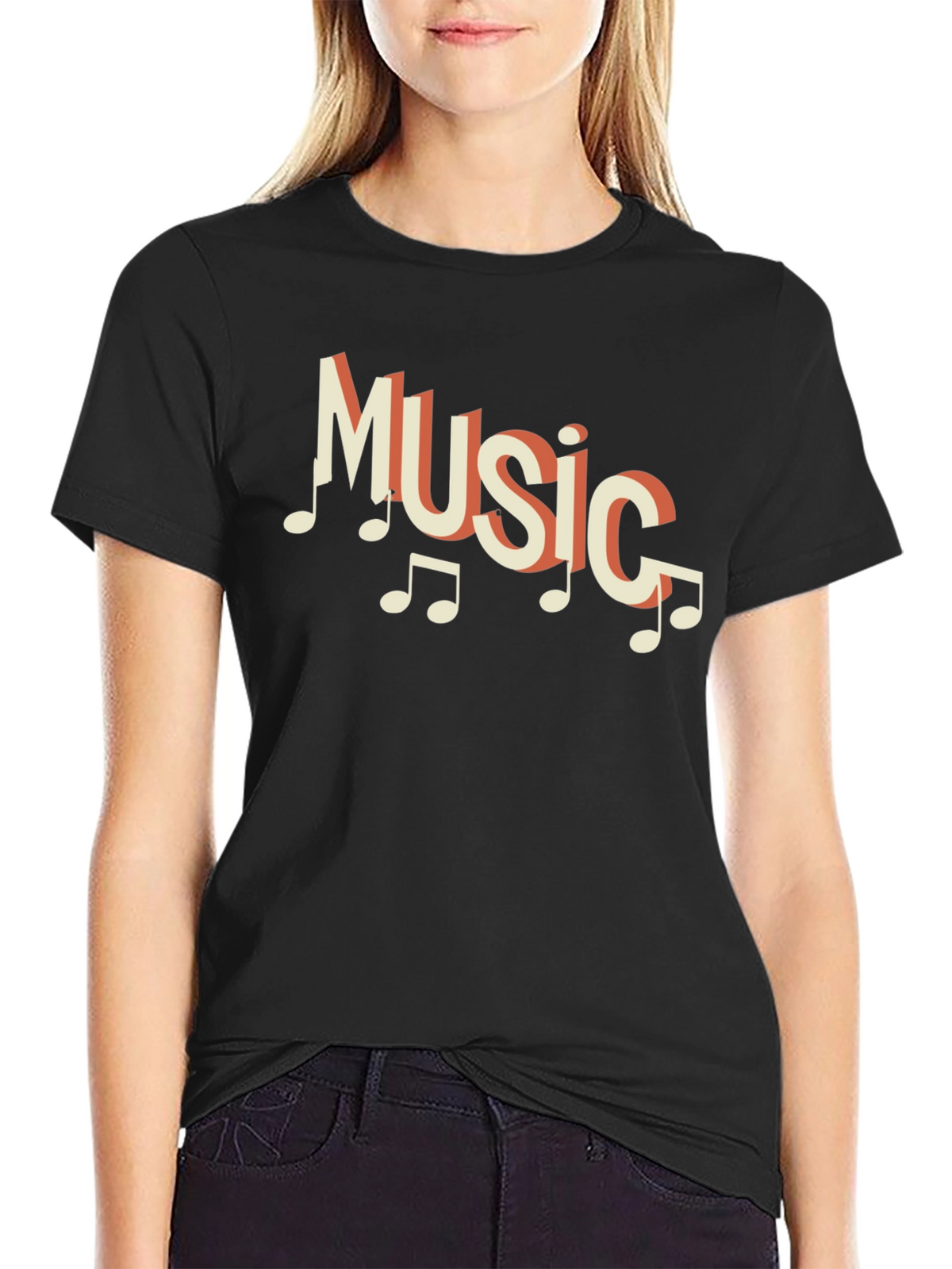 Music Notes Graphic T-Shirt