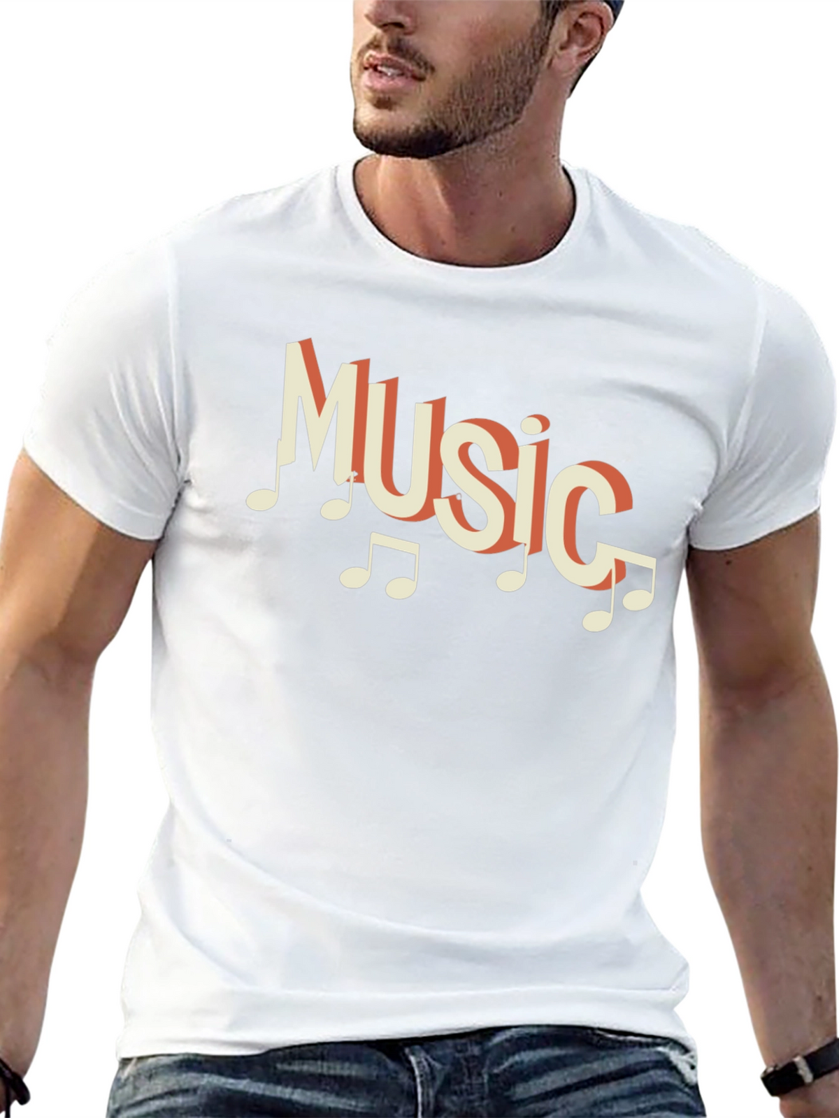 Music Notes Graphic T-Shirt