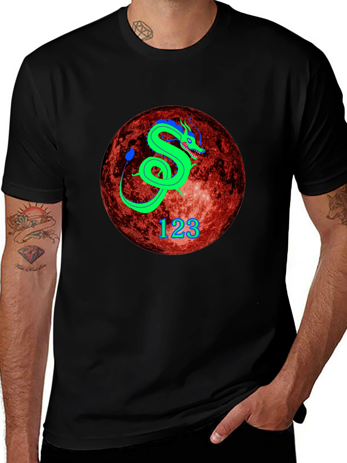 Dragon Graphic Tee - Unique Planet Design