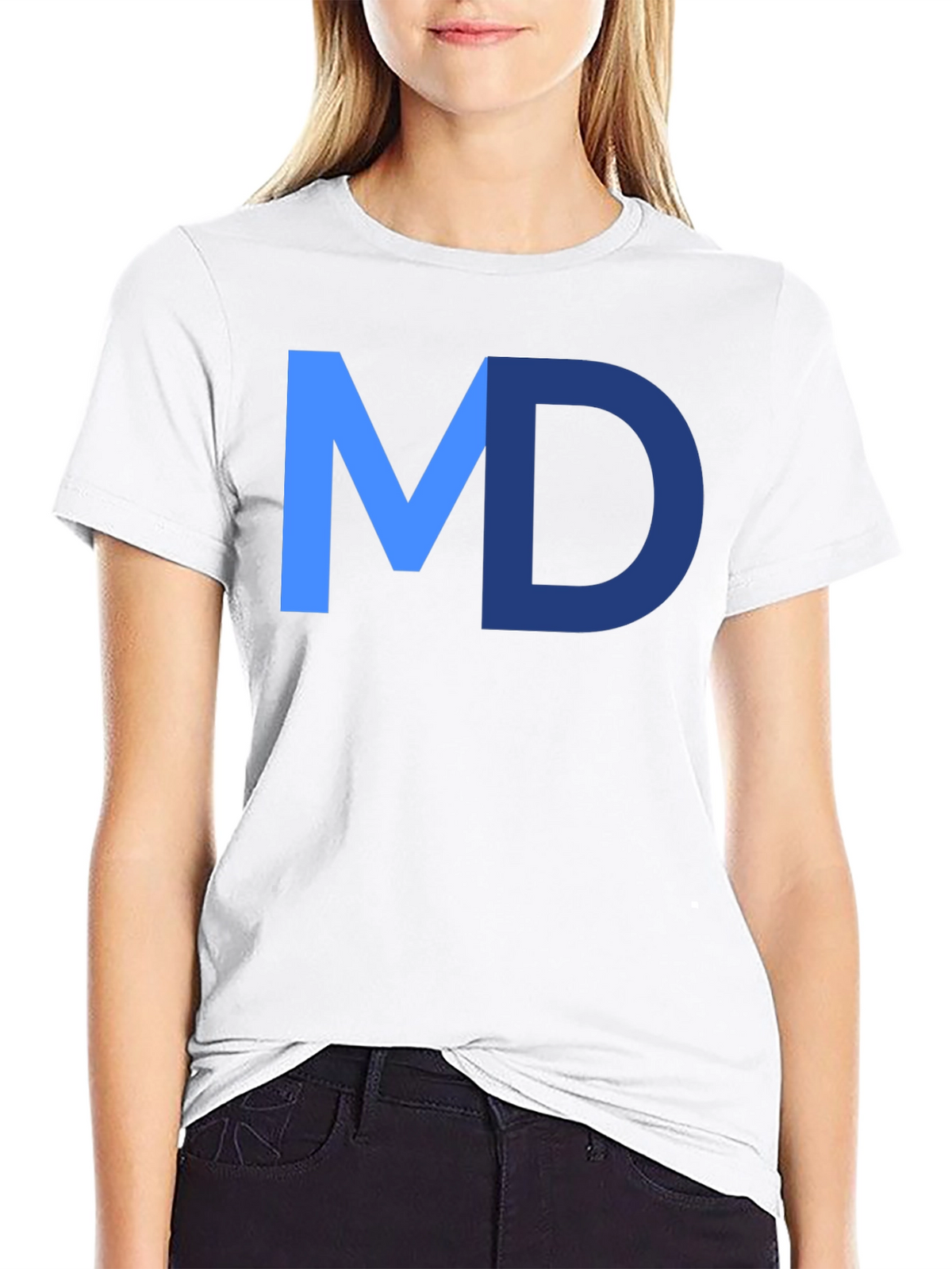 MD Initial Graphic Tee - Modern Style