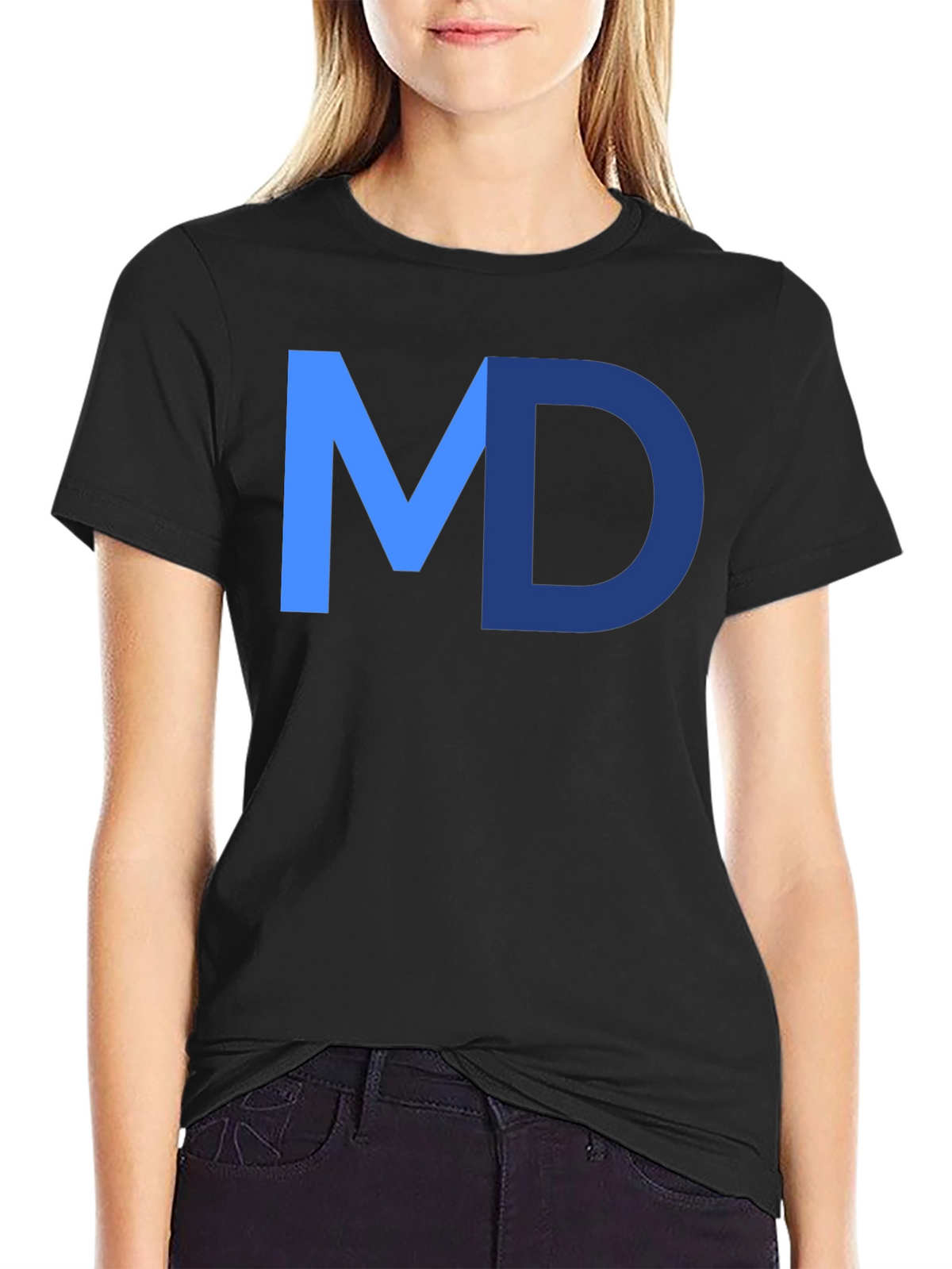 MD Initial Graphic Tee - Modern Style