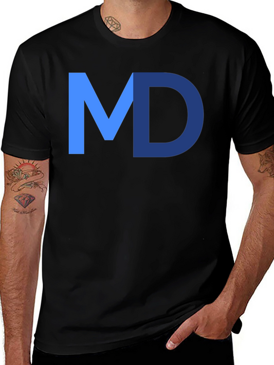 MD Initial Graphic Tee - Modern Style