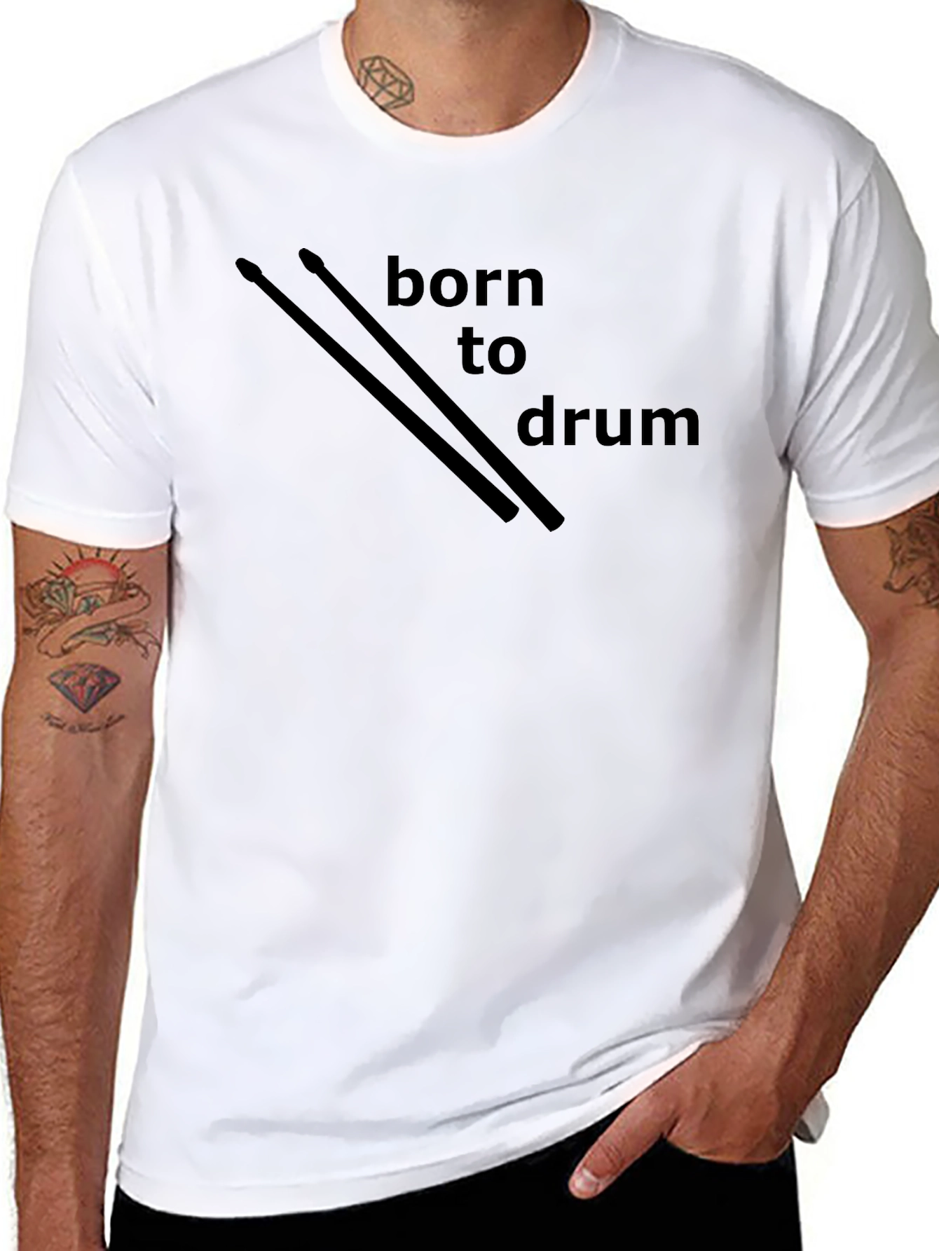 Born to Drum Black Graphic Tee