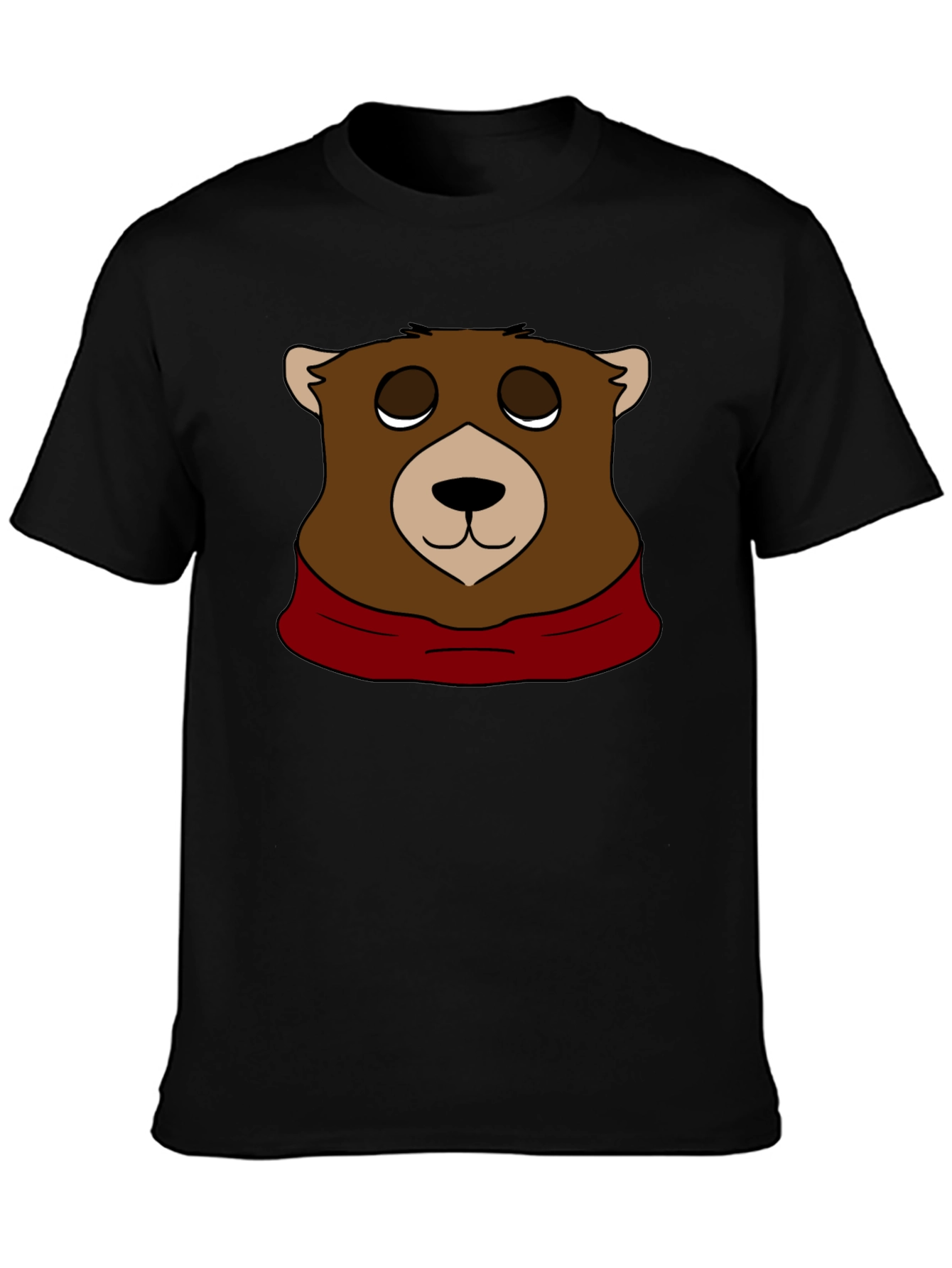 Bear Graphic T-Shirt - Black Casual Tee