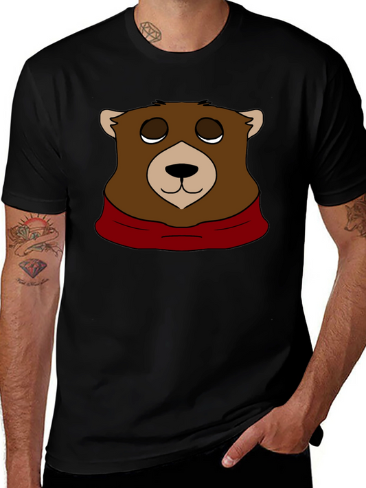 Bear Graphic T-Shirt - Black Casual Tee