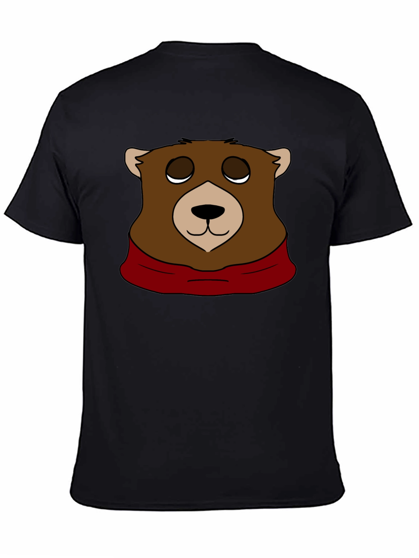 Bear Graphic T-Shirt - Black Casual Tee